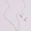 Haloed Faux Pearl Necklace And Earring Set