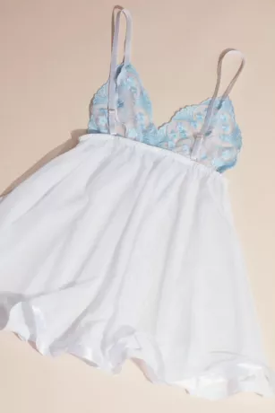 Soft Chiffon Baby Doll With Satin Ribbon Trim - Image 4