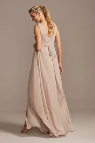 Pleated Tank Chiffon Maternity Bridesmaid Dress - Image 3