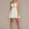 Mini Lace A-Line With Illusion Bodice