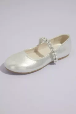 Metallic Mary Jane Ballet Flats