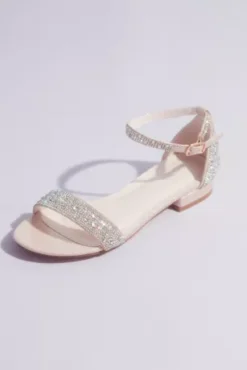 Crystal-Encrusted Flat Sandals