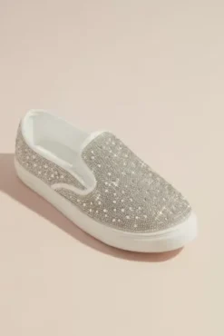 Crystal Embellished Slip-On Sneaker