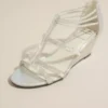 Crystal-Embellished Strappy Wedges