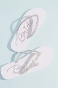 Crystal Strap Bride Flip Flops
