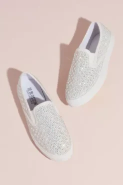 Crystal-Studded Slip-On Sneakers