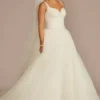 Sweetheart Beaded Tulle Ball Gown Wedding Dress
