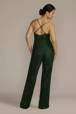 Allover Lace V-Neck Jumpsuit - Image 2