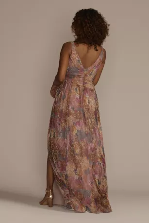 Metallic Floral A-Line Tank Dress - Image 2