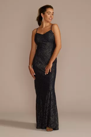 Metallic Foil Lace Mermaid With Cropped Popover - Image 4