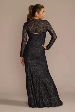 Metallic Foil Lace Mermaid With Cropped Popover - Image 2