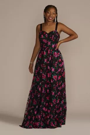 Floral Embroidered Sweetheart A-Line - Image 2