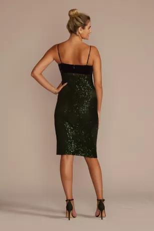 Empire Waist Velvet And Sequin Midi Dress - Image 2