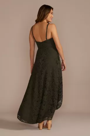 High-Low Corded Lace A-Line Dress - Image 2