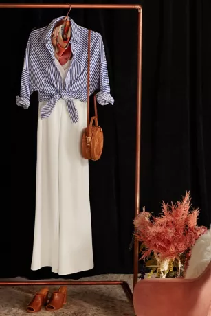 Cuffed Off-the-Shoulder Stretch Crepe Jumpsuit - Image 14