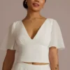 Chiffon Flutter Sleeve Bridal Separates Top