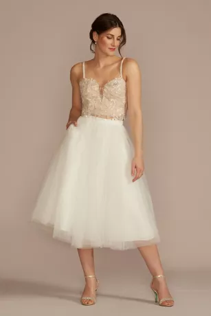 3D Floral Sweetheart Spaghetti Strap Separates Top - Image 3