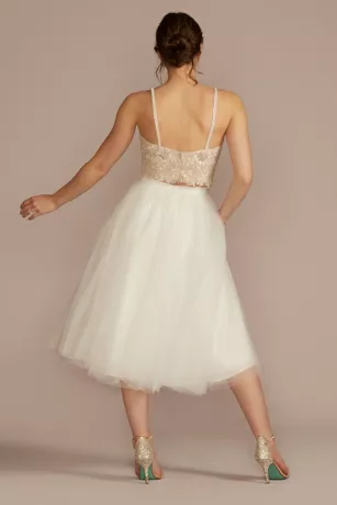 3D Floral Sweetheart Spaghetti Strap Separates Top - Image 2