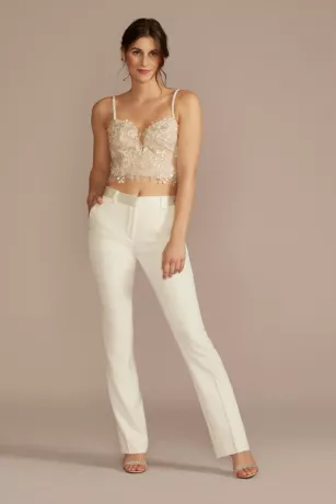 3D Floral Sweetheart Spaghetti Strap Separates Top - Image 5