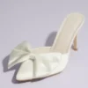 Big Bow Satin Mules