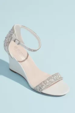 Crystal And Jewel Embellished Wedge Sandals