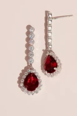 Pear Sapphire Drop Earrings