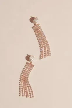 Crystal Fringe Sweep Earrings