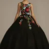 Floral Lace Applique Quince Dress