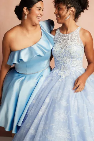 Lace-Up Back Applique Bodice Quince Dress - Image 5