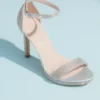 Allover Pave Crystal Ankle Strap Sandals