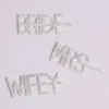 Pave Crystal Bride Mrs Wifey Barrette Set