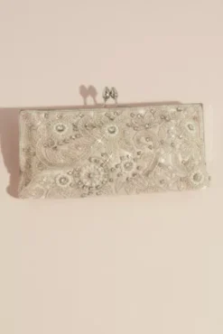 Floral Flourish Crystal Encrusted Clutch