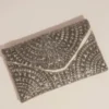 Beaded Envelope Clutch Crossbody Bag