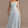 Strapless Full Skirt Tall Bridesmaid Dress