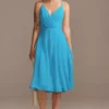 Spaghetti Strap Chiffon Short Bridesmaid Dress