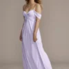 Jersey Twist Knot Empire Waist Bridesmaid Dress