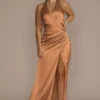 Charmeuse Halter Bridesmaid Dress