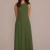 Chiffon Junior Bridesmaid Dress With Tie Back