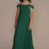 Chiffon Swag Sleeve Junior Bridesmaid Dress