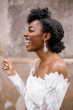 Large Floral Lace Long Sleeve Wedding Dress - Image 10