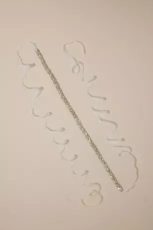 Skinny Clustered Gem Embellished Sash
