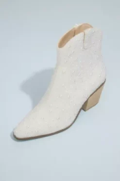 Pearl Embellished Western Boots
