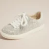 Flower Girl Sparkly Crystal Platform Sneaker