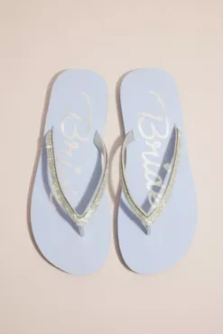 Bride Flip-Flops With Crystal Straps