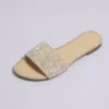 Crystal-Encrusted Wide-Strap Slides