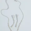 Crystal Teardrop Necklace And Earring Set