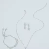 Teardrop Cubic Zirconia Three-Piece Jewelry Set