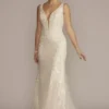 Allover Sequin Scrolling Lace Wedding Gown