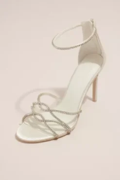 Entwined Crystal Satin Stilettos