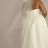 Cascading Tulle Mid-Length Veil With Pencil Edge